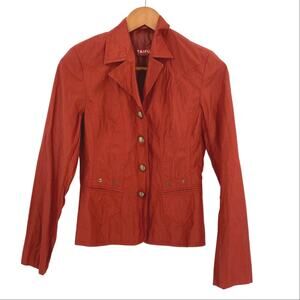 Rust red-orange blazer size 4 Taifun #Y2K